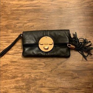 Calvin Klein Black Leather Clutch